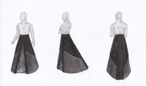 Arch Down Skirt Sketch