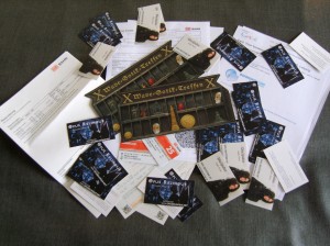 Hotel booking, Train tickets, Seat seservations, Bahn reduction cards, Pasports, Calling cards, Wave Gotik Treffen entrance tickets