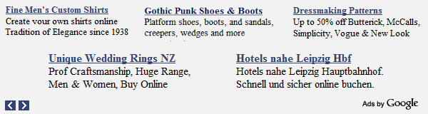 A selection of content-relevant advertisements A selection of content-relevant advertisements