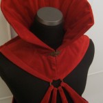 Scarlet Capeline: Standing collar detail