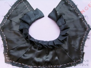 pleated collar for silk gothic blouse