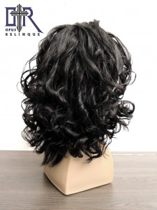 Restyled curly Gothic men's wig.